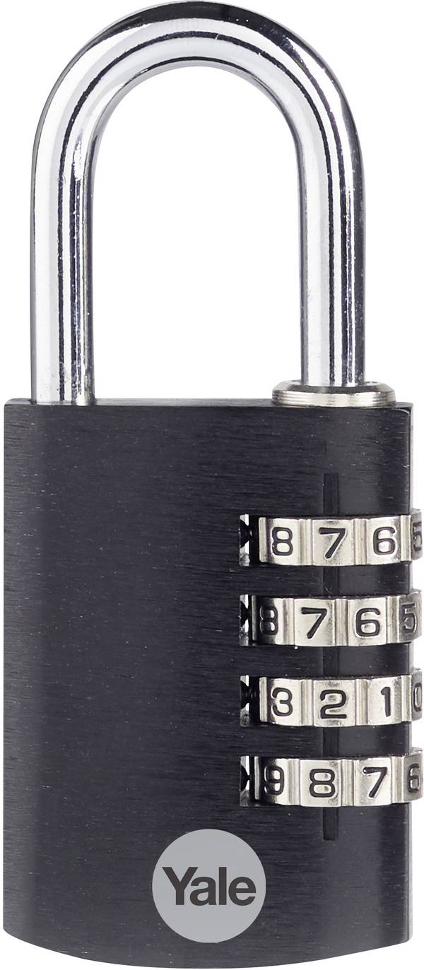 YALE YE3CB/38/131/1/BK Cadenas 38 mm    noir avec serrure à combinaison