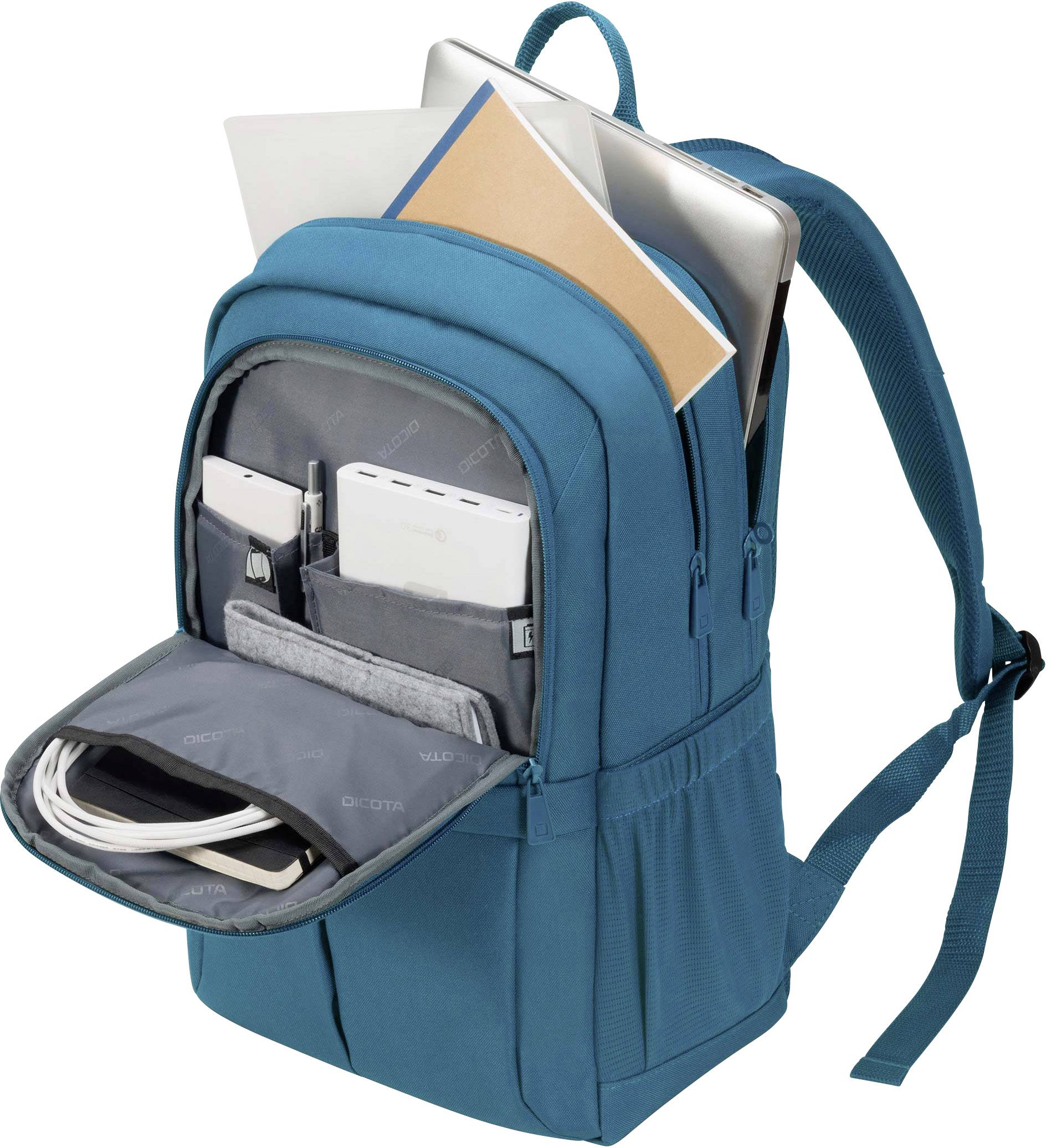 Dicota Sac à dos DICOTA Eco Backpack Scale - Notebook-Ruc Dimension maximale: 39,6 cm (15,6") bleu-6