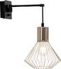 Brilliant Dalma 21090/76 Applique E27 60 W noir, cuivre
