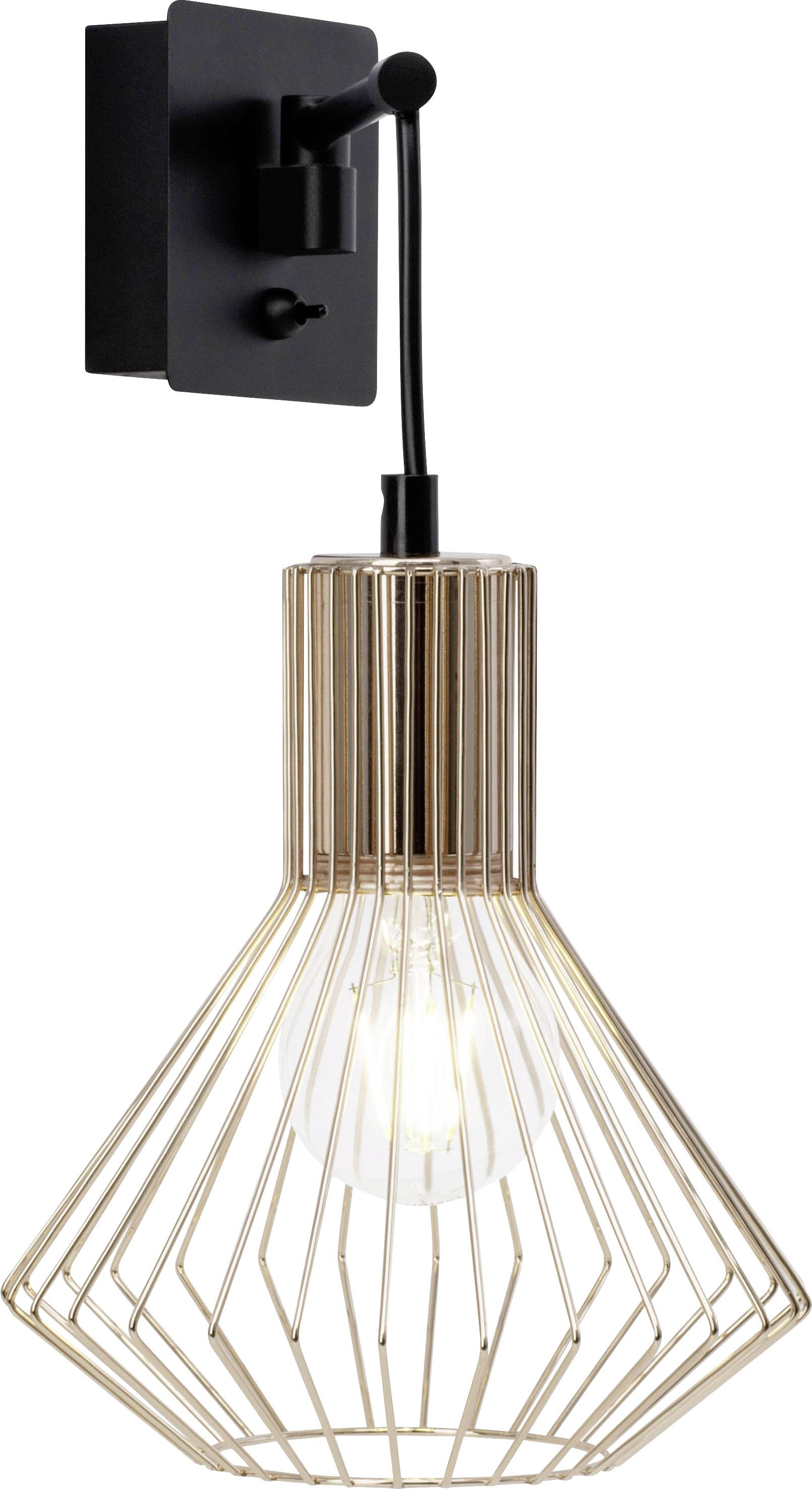 Brilliant Dalma 21090/76 Applique E27 60 W noir, cuivre-2