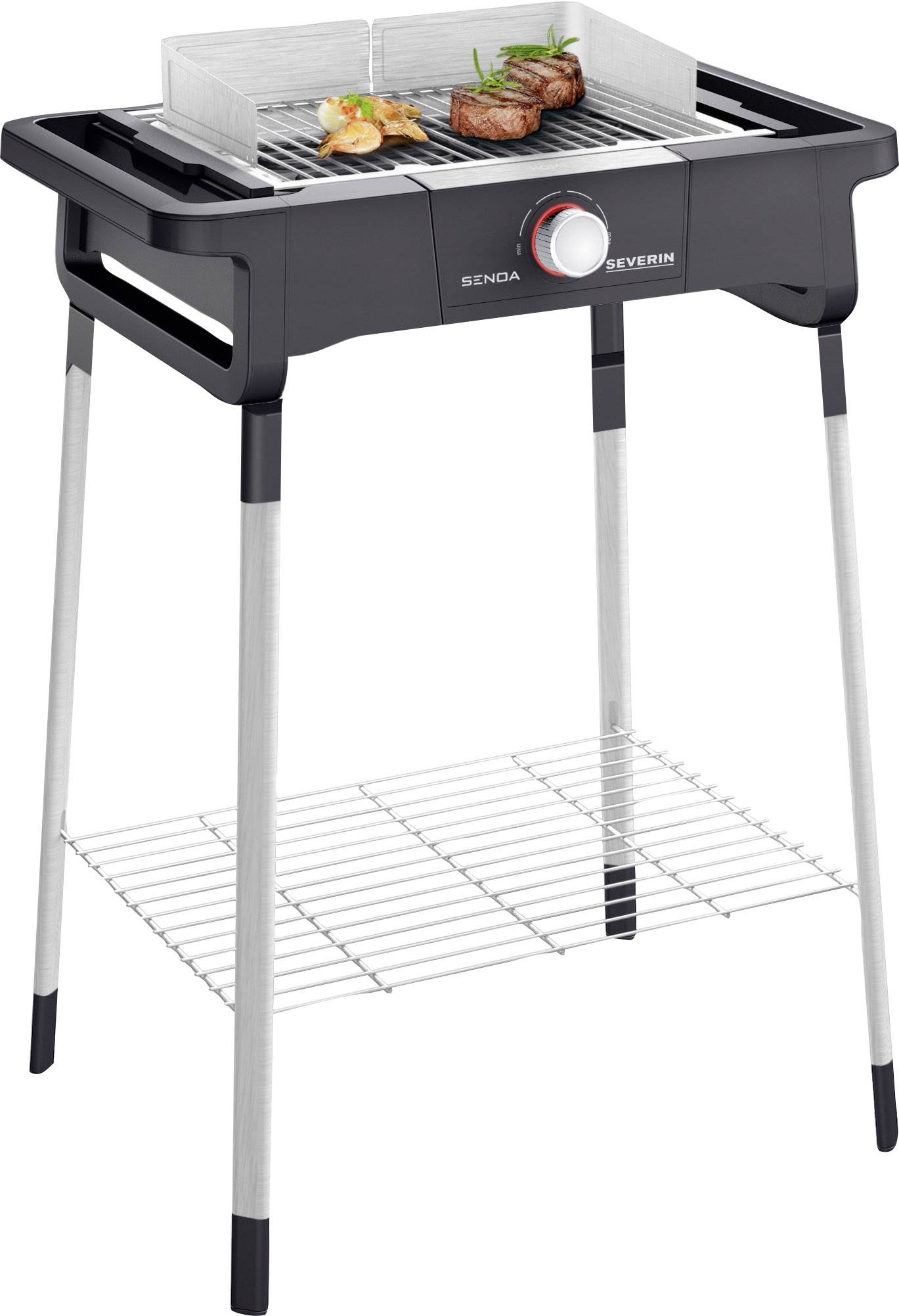 Barbecue électrique Severin Senoa Home S PG 8115 électrique Severin Barbecue sur Pieds HOME S, 2300 W, Pare Vent