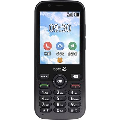 Un téléphone mobile simple avec un grand écran, affichant l'heure 09:30 et trois symboles principaux : « Appeler », « Afficher » et « Envoyer ».