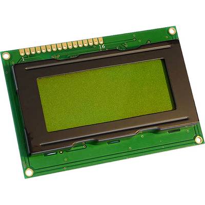 Un module d'affichage LCD vert sur un circuit imprimé. Il n'affiche aucun caractère visible et sera probablement utilisé pour des affichages électroniques.