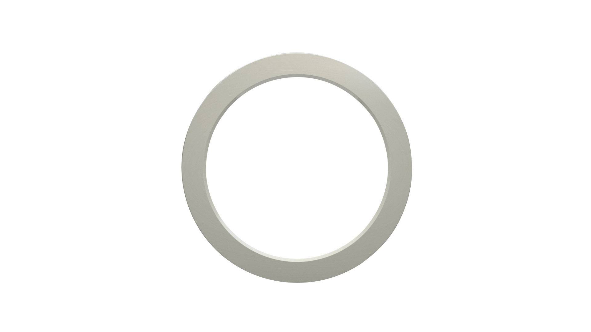 Un cercle simple, gris sur un fond blanc.
