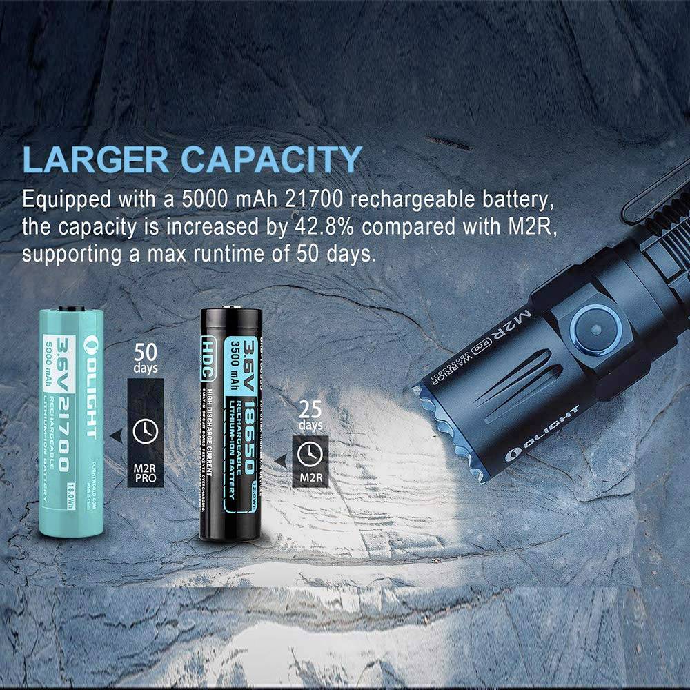 OLight M2R Pro Warrior LED Lampe de poche à batterie 1800 lm 1200 h 179 g-16