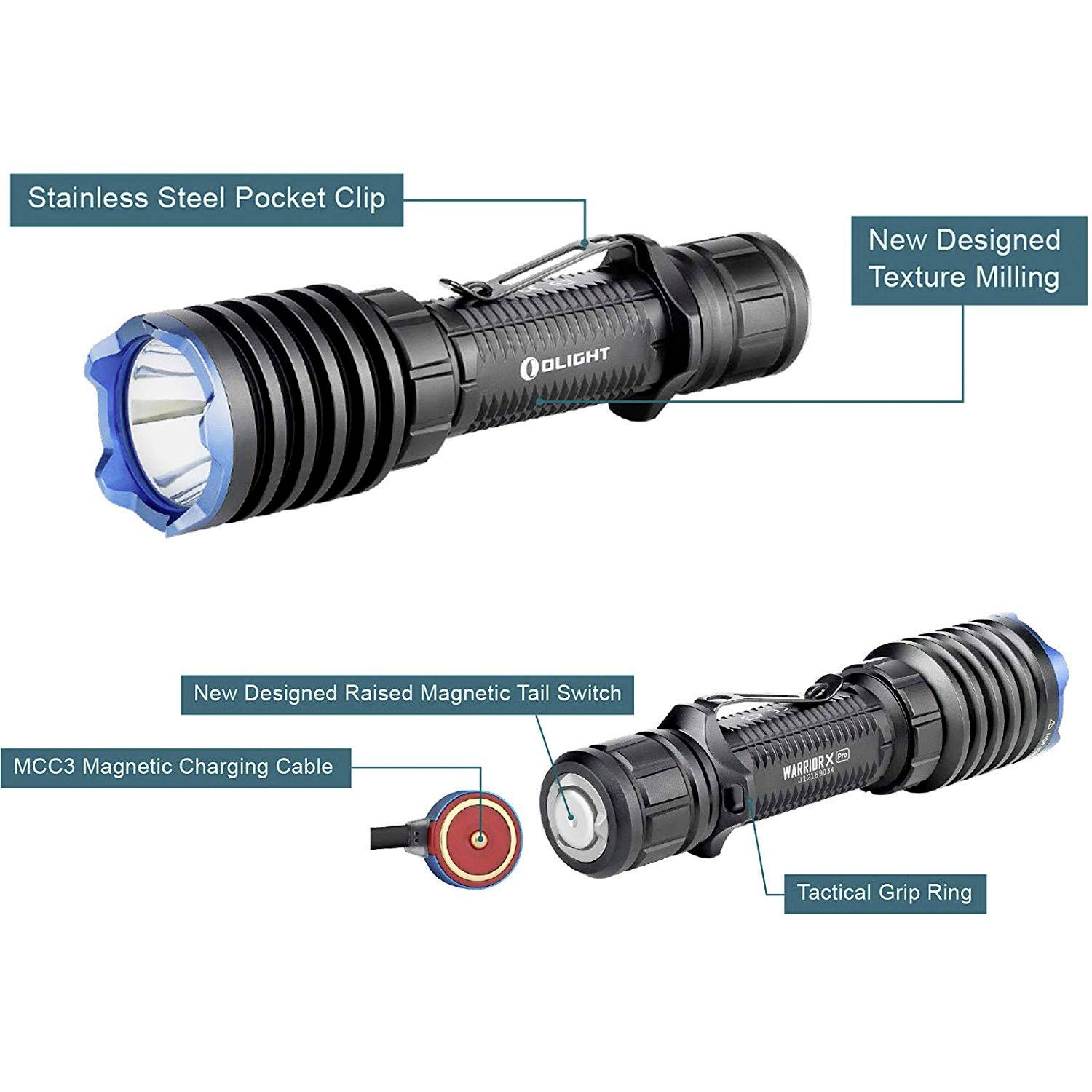 OLight Warrior X Pro LED Lampe de poche à batterie 2000 lm 239 g-16