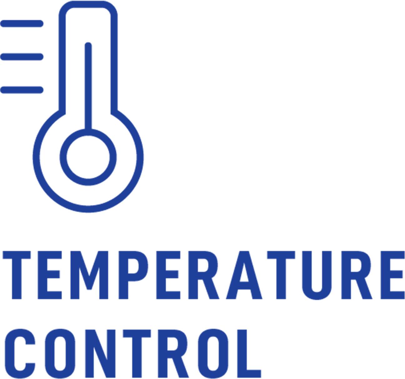Logo 'Contrôle de Température' avec un thermomètre stylisé indiquant une température descendante.