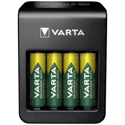 Chargeur de piles rondes Varta LCD Plug Charger+ 4x 56706 avec accus NiMH  LR03 (AAA), LR6 (AA), 6LR61 (9 V) - Conrad Electronic France