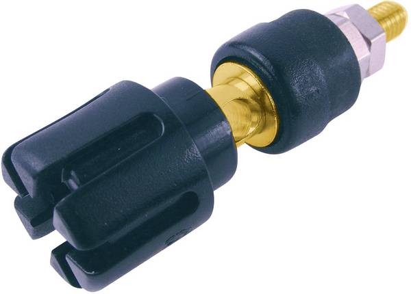 Cliff CL159711A Fiche femelle de laboratoire Ø de la broche: 4 mm noir 1 pc(s)