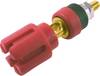 Cliff CL159721A Fiche femelle de laboratoire Ø de la broche: 4 mm rouge 1 pc(s)