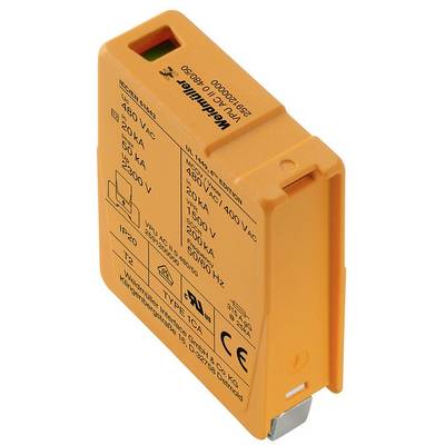 Dispositif de protection contre les surtensions de couleur orange de Weidmüller, type VPU. Adapté pour des tensions jusqu'à 480 V AC.