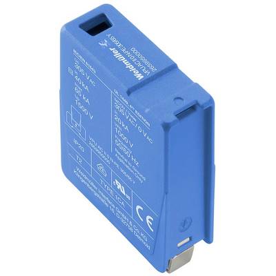 Composant électronique dans un boîtier bleu avec des spécifications techniques blanches sur la face avant.