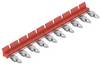 Peigne de pontage 2556400000 300 V Nombre de pôles: 10 rouge 10 pc(s) Weidmüller TCC 6.4/10 RD Piece