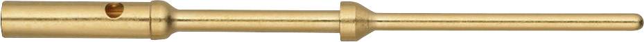 Un long tube droit en métal de forme cylindrique avec une petite ouverture ronde à une extrémité.