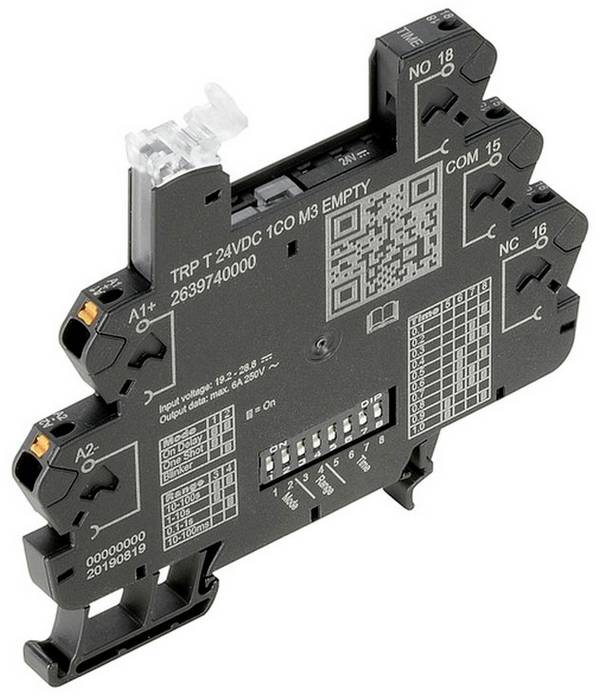 Weidmüller TRP T 24VDC 1CO M3 EMPTY Relais temporisé 24 V/DC 10 A 1 inverseur (RT)  10 pc(s)