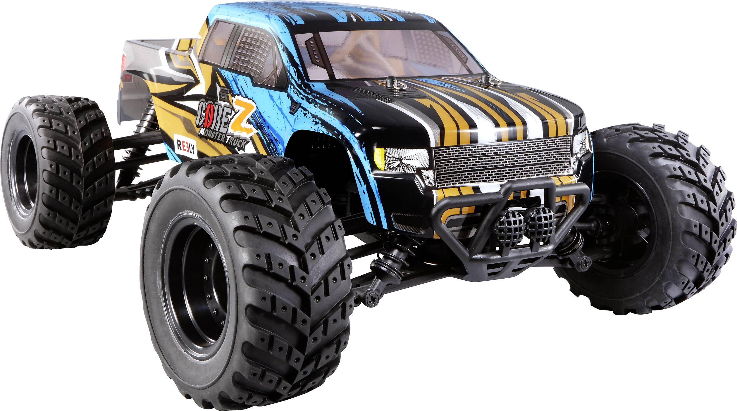 Monstertruck Reely CORE Z brushed 1:10 XS Véhicule RC débutant électrique 4 roues motrices (4WD) prêt à fonctionner (RtR-1