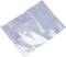 Sac antistatique transparent, rectangulaire, avec un symbole d'avertissement de sécurité au centre.