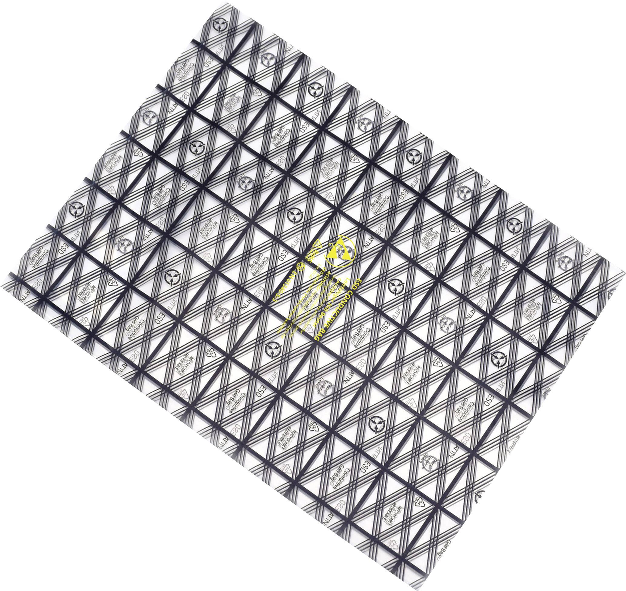 Motif abstrait d'un dessin au trait en noir et blanc, avec un élément jaune au centre. Le motif évoque une grille.