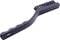 Brosse de nettoyage noire avec poignée rigide et poils serrés, adaptée au nettoyage des surfaces ou des endroits difficiles d'accès.
