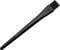 Brosse de nettoyage noire à poils en plastique, adaptée pour éliminer la poussière et les salissures des surfaces délicates.