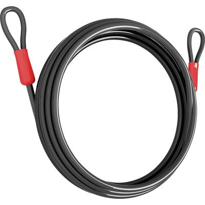 Basi SKA 500 Câble antivol en acier avec boucle gris, noir boucle