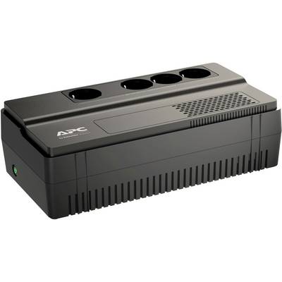 Un onduleur (ASI) avec quatre prises électriques, adapté pour protéger les appareils en cas de coupures de courant.