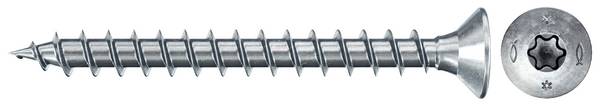 Fischer 670012 Power-Fast II Vis agglo 3 mm 30 mm profil Torx acier étamé par galvanisation 200 pc(s)