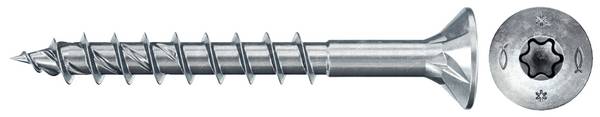 Fischer 670169 Power-Fast II Vis agglo 4 mm 40 mm profil Torx    acier étamé par galvanisation 1000 pc(s)