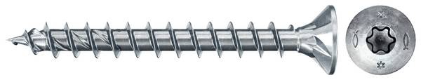 Fischer 670259 Power-Fast II Vis agglo 4.5 mm 35 mm profil Torx    acier étamé par galvanisation 500 pc(s)