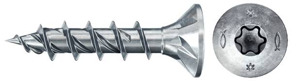 Fischer 670348 Power-Fast II Vis agglo 5 mm 20 mm profil Torx    acier étamé par galvanisation 200 pc(s)