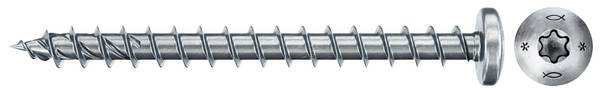 Fischer 670438 Power-Fast II Vis agglo 5 mm 40 mm profil Torx    acier étamé par galvanisation 100 pc(s)