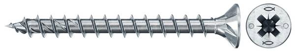 Fischer 670201 Power-Fast II CZF Vis agglo 4 mm 40 mm cruciforme Pozidriv    acier étamé par galvanisation 100 pc(s)
