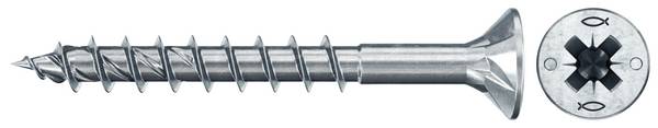 Fischer 670209 Power-Fast II Vis agglo 4 mm 30 mm cruciforme Pozidriv    acier étamé par galvanisation 1000 pc(s)