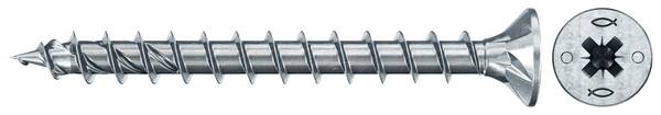 Fischer 670399 Power-Fast II CZF Vis agglo 5 mm 40 mm cruciforme Pozidriv    acier étamé par galvanisation 50 pc(s)