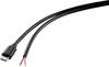 TRU COMPONENTS Câble d'alimentation Raspberry Pi®, BBC micro:bit [1x USB 2.0 mâle Micro-B - 1x extrémité(s) ouverte(s)] 1.00 m noir