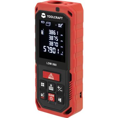 Télémètre laser TOOLCRAFT 2247981 Plage de mesure (max.) (détails) 60 m-0