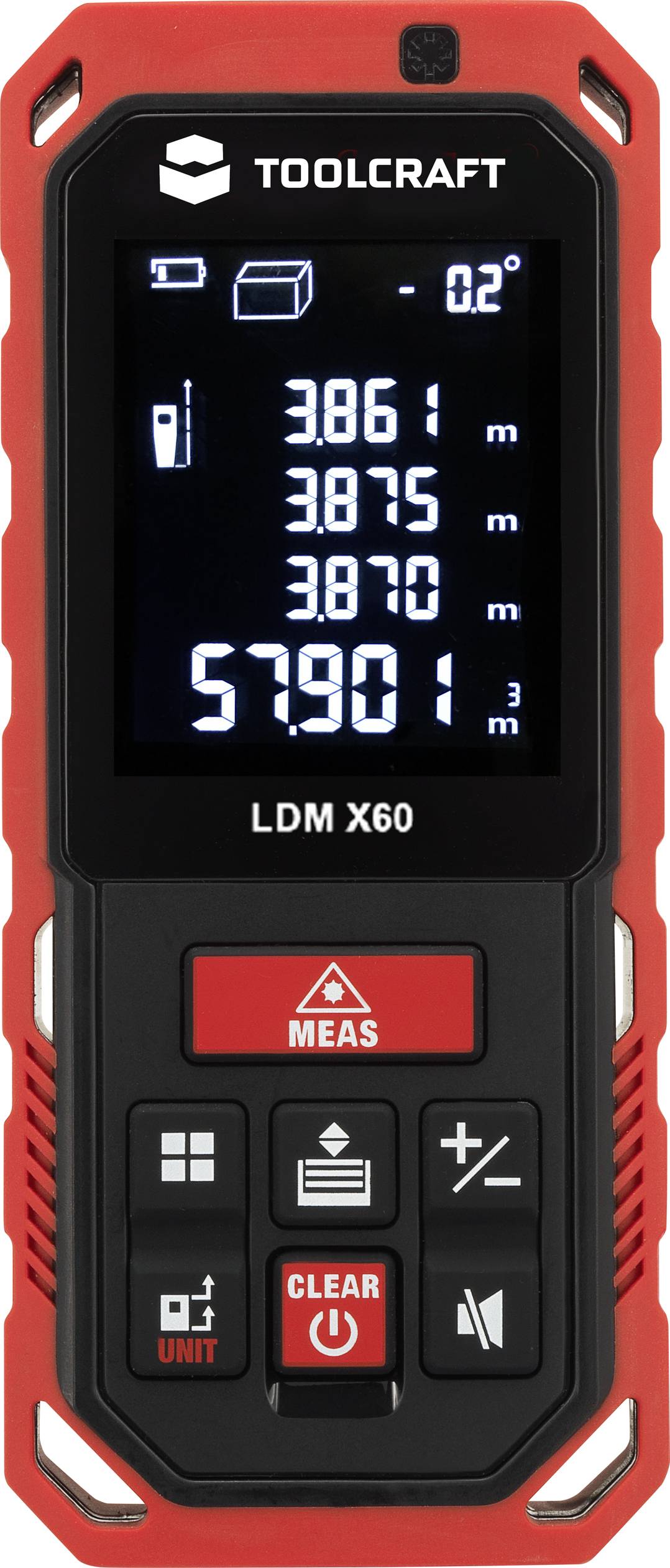 TOOLCRAFT Télémètre laser Plage de mesure (max.) (détails) 60 m-1