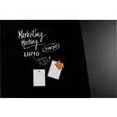 magnetoplan Tableau magnétique en verre (l x H) 1500 mm x 1000 mm noir 13408012