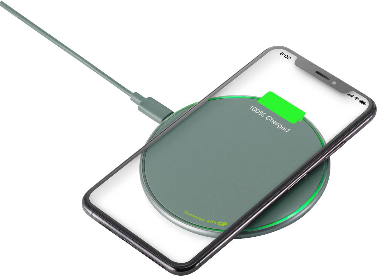 GP Chargeur à induction 2000 mA GPWGQP0AGYUSB729 GPWGQP0AGYUSB729 Sorties standard Qi gris foncé-7