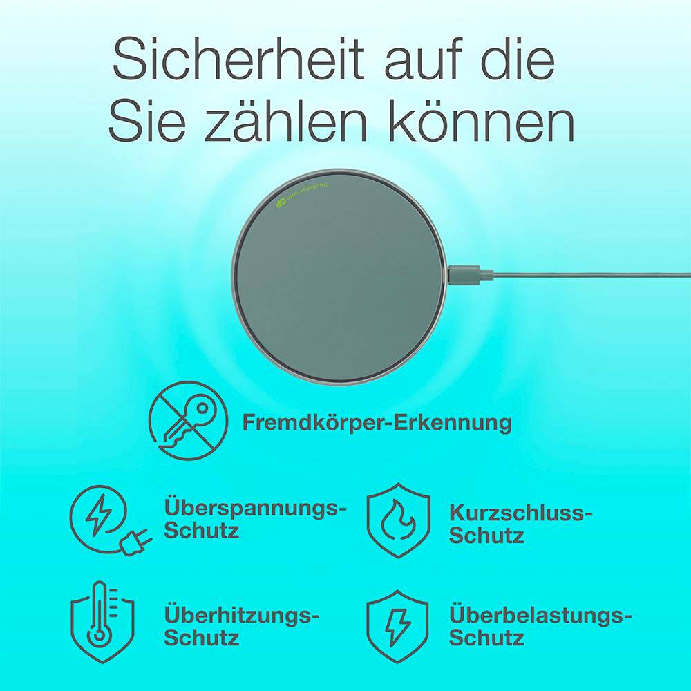 Image du symbole pour GP Chargeur à induction GPWGQP0AGYUSB729 GPWGQP0AGYUSB729 Sorties standard Qi gris foncé