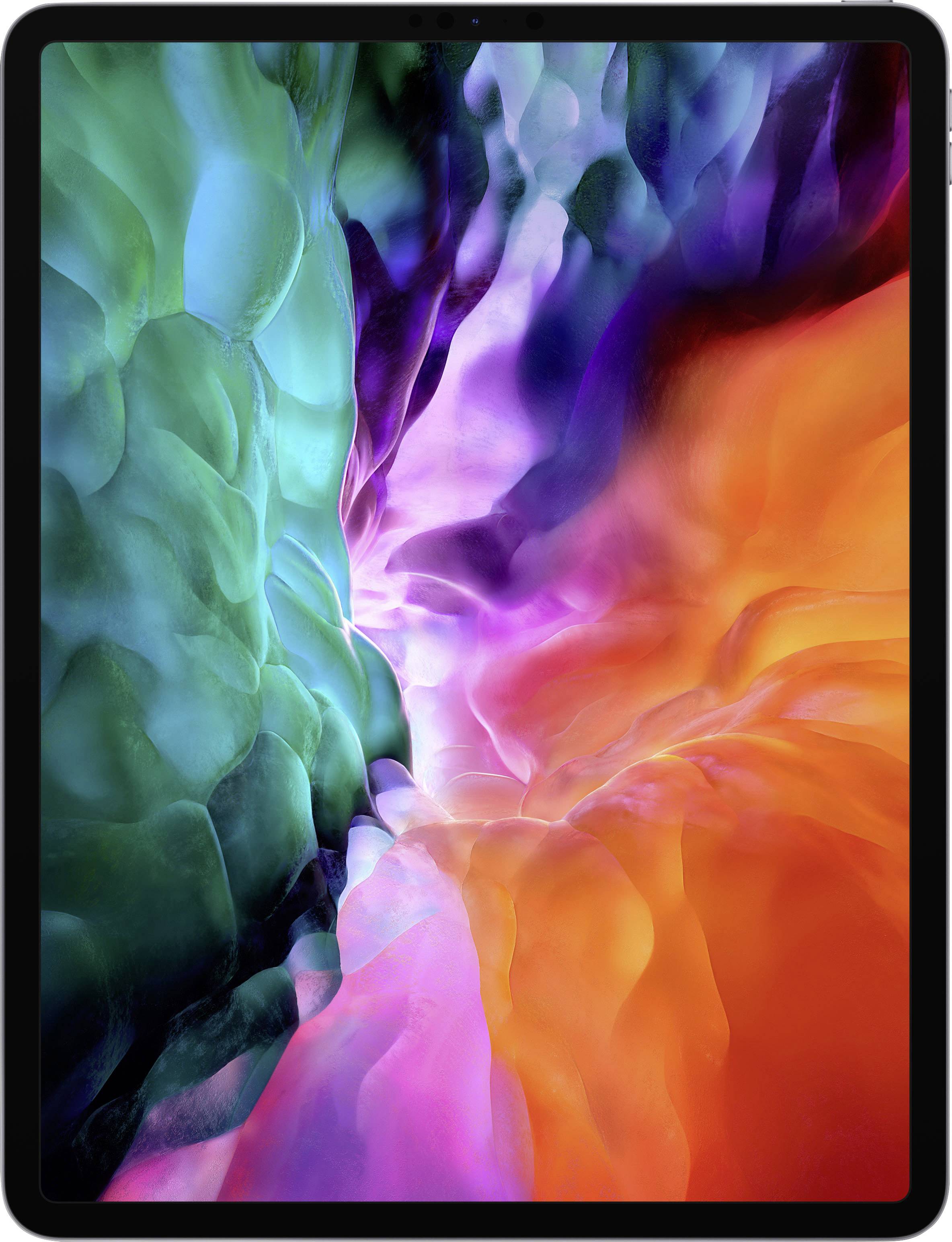 Représentation abstraite de couleurs vives en mouvement fluide, allant du vert au lilas jusqu'à l'orange. Jeu dynamique de couleurs, sans motif clairement identifiable.