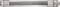Un long tube métallique argenté avec des rainures le long de toute sa circumférence. Ce pourrait être un composant technique ou une partie d'un appareil.