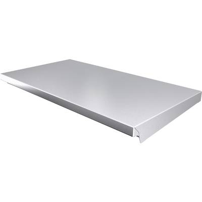Un toit en métal argenté, plat et rectangulaire, qui brille intensément et réfléchit la lumière.
