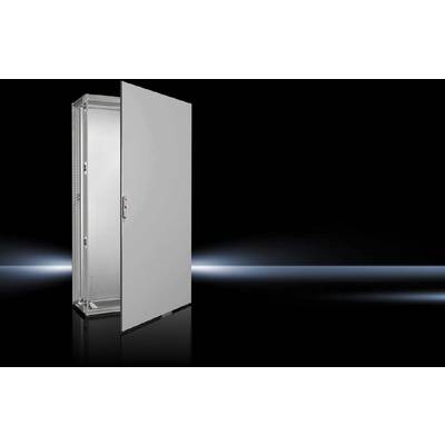 Armoire avec porte ouverte, sur fond noir avec reflet lumineux. Interface utilisateur visible sur la porte.