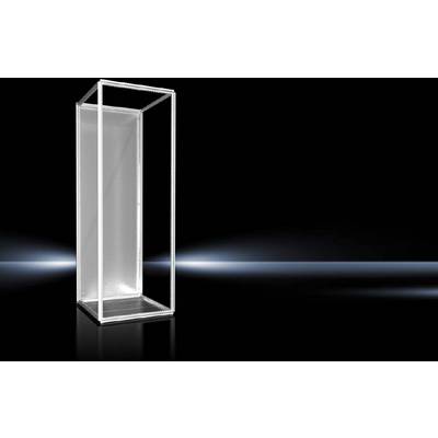 Un cadre rectangulaire lumineux et transparent se détache sur un fond sombre, avec un faible rayon de lumière à gauche.