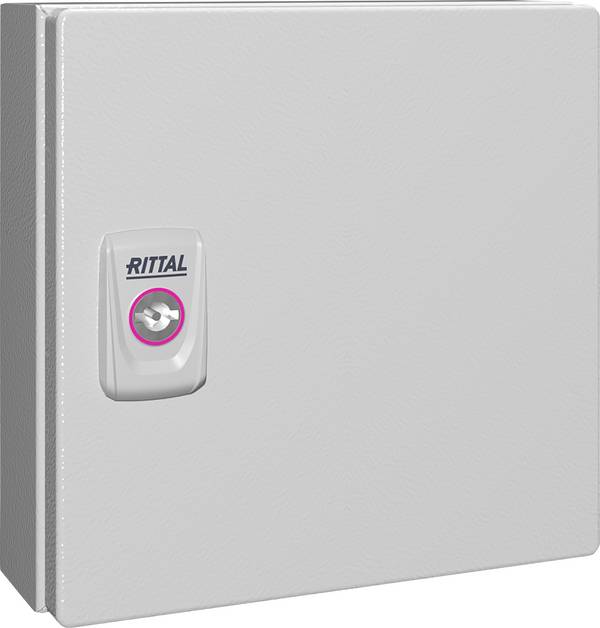 Rittal KX 1546.000 Coffret d'installation, Boîtier mural 200 x 200 x 80 Tôle d'acier gris clair (RAL 7035) 1 pc(s)