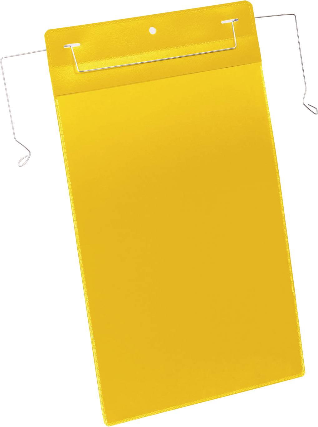 Piège à insectes jaune et collant avec deux anneaux de suspension, adapté à la lutte contre les nuisibles dans le jardin ou à l'intérieur.
