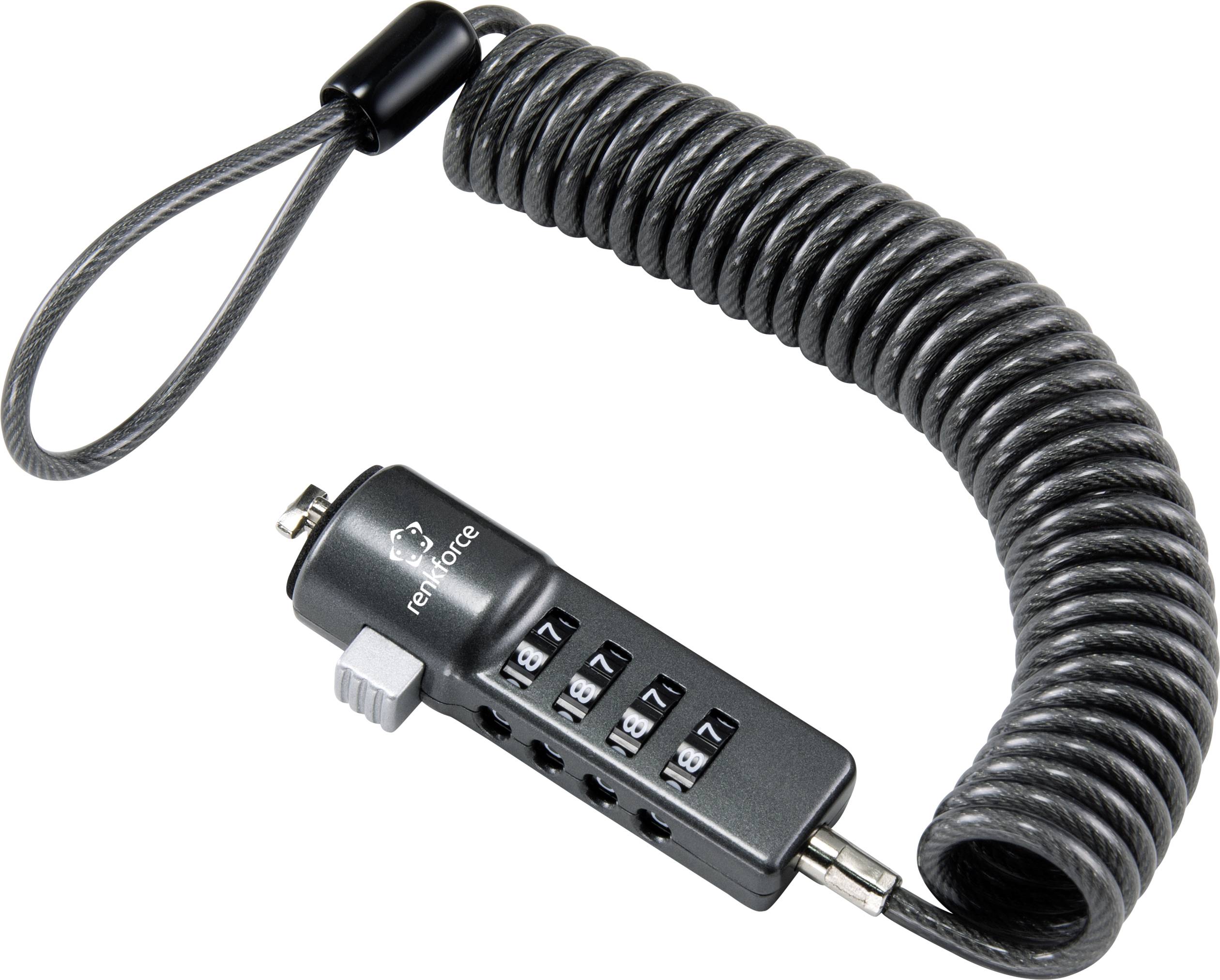Comment Enlever Le Cadena Sur Ordinateur Antivol pour ordinateur portable Renkforce RF-NL-100 charbon de bois