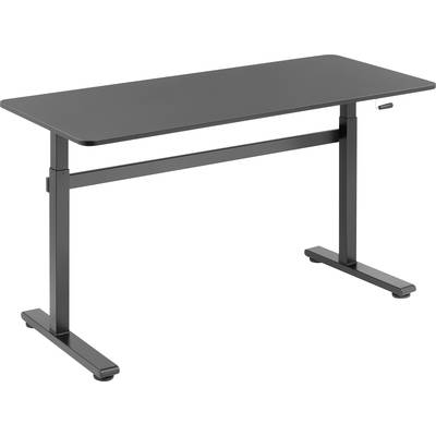 Bureau assis/debout SpeaKa Professional  SP-9007520 couleur du dessus de table: noir (l x P) 1400 mm x 600 mm noir