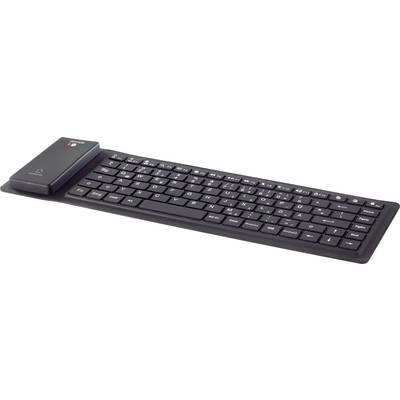 Renkforce RF-SWK-100 Bluetooth Clavier allemand, QWERTZ noir flexible,  touches multimédia, anti-dérapant, protégé contre – Conrad Electronic Suisse